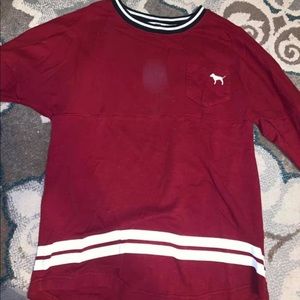 Victoria’s Secret Pink red long sleeve shirt